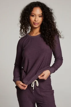 Discount Chaser Brand Plum Perfect Long Sleeve Raglan Pullover