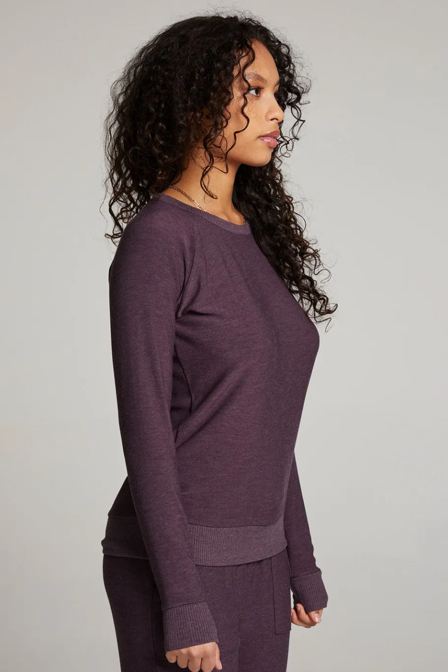 Discount Chaser Brand Plum Perfect Long Sleeve Raglan Pullover