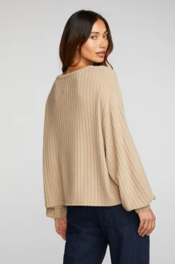 Sale Chaser Brand Poor Boy Rib Long Sleeve Tee