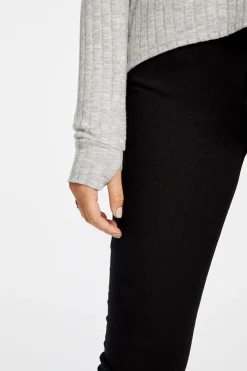 Flash Sale Chaser Brand Poor Boy Rib V Neck Thumbhole Pullover Hoodie