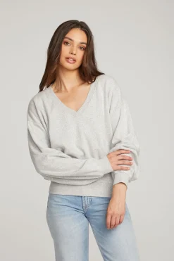 Flash Sale Chaser Brand Poppy Heather Grey Pullover