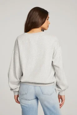 Flash Sale Chaser Brand Poppy Heather Grey Pullover