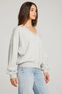 Flash Sale Chaser Brand Poppy Heather Grey Pullover