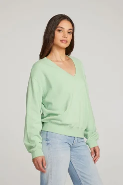 Cheap Chaser Brand Poppy Quiet Green Pullover