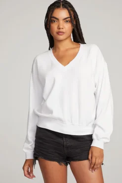 Outlet Chaser Brand Poppy White Pullover