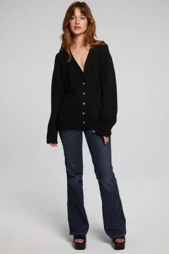 Best Sale Chaser Brand Presley Licorice Cardigan