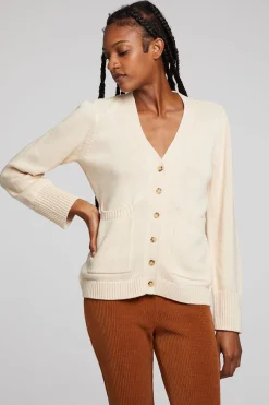 Best Sale Chaser Brand Presley Whitecap Grey Cardigan