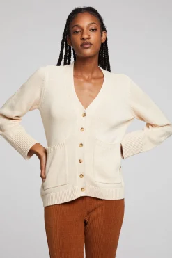 Best Sale Chaser Brand Presley Whitecap Grey Cardigan