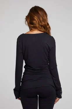 Online Chaser Brand Priscilla Licorice Long Sleeve