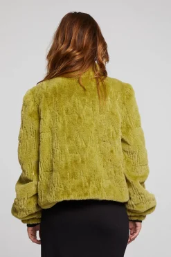 Sale Chaser Brand Puff Sleeve Green Olive Jacket