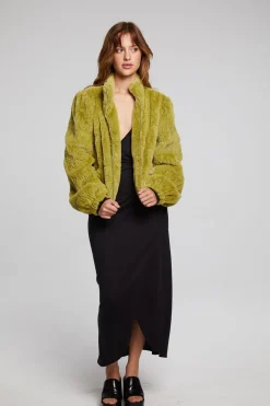 Sale Chaser Brand Puff Sleeve Green Olive Jacket