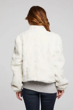Cheap Chaser Brand Puff Sleeve Starry White Jacket