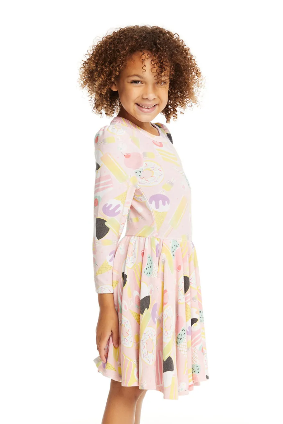 Shop Chaser Brand Puff Sweet Treats Long Sleeve Dress With Twirl Skirt