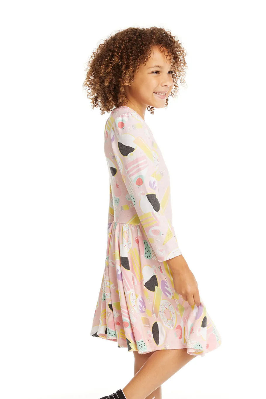 Shop Chaser Brand Puff Sweet Treats Long Sleeve Dress With Twirl Skirt