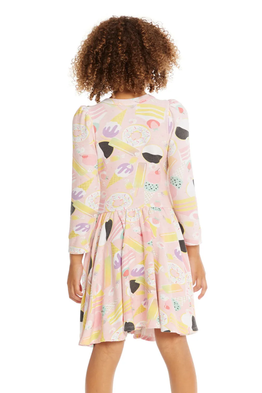 Shop Chaser Brand Puff Sweet Treats Long Sleeve Dress With Twirl Skirt