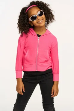 Discount Chaser Brand Puffy Flamingo Pink Cozy Knit Zip Up Hoodie