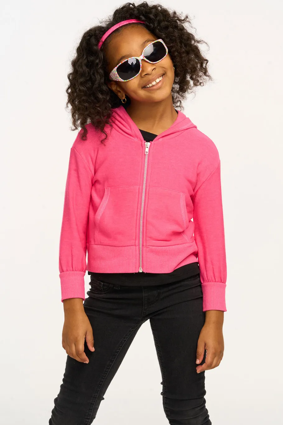 Discount Chaser Brand Puffy Flamingo Pink Cozy Knit Zip Up Hoodie