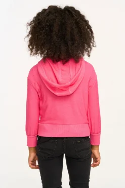 Discount Chaser Brand Puffy Flamingo Pink Cozy Knit Zip Up Hoodie