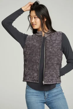 Cheap Chaser Brand Quilted Mock Neck Puffer Vest
