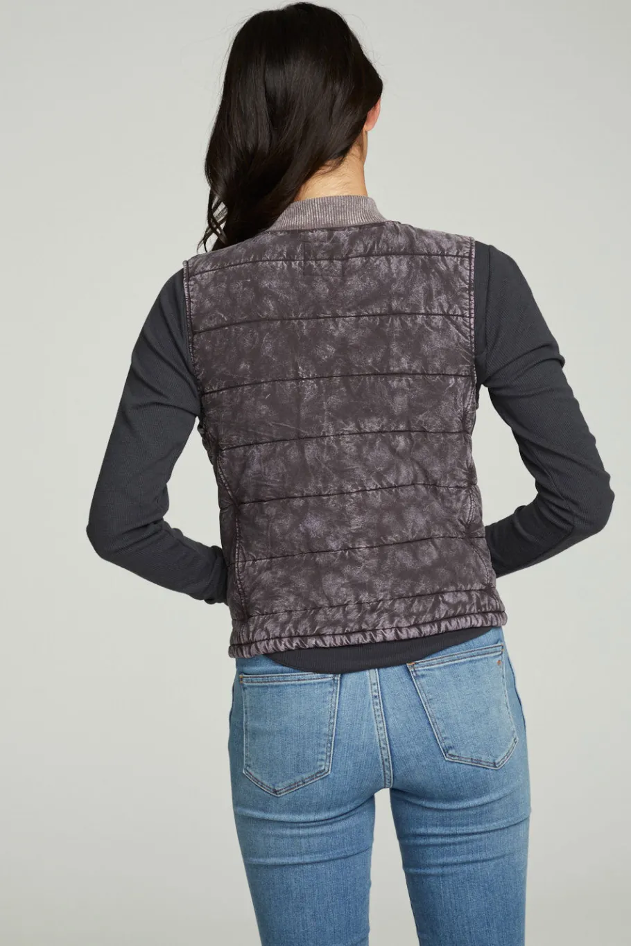 Cheap Chaser Brand Quilted Mock Neck Puffer Vest