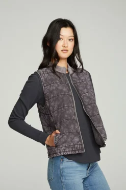 Cheap Chaser Brand Quilted Mock Neck Puffer Vest