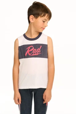 Fashion Chaser Brand Rad Blocked Muscle Tank