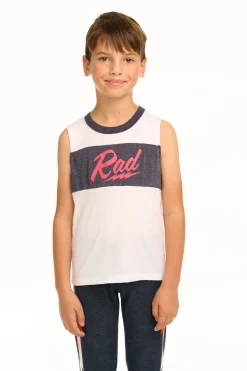 Fashion Chaser Brand Rad Blocked Muscle Tank