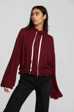 Fashion Chaser Brand Recycled Bliss Knit Cropped Pullover With Elastic Waist & Sleeve