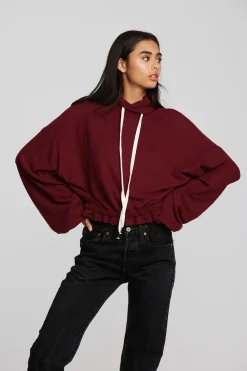 Fashion Chaser Brand Recycled Bliss Knit Cropped Pullover With Elastic Waist & Sleeve