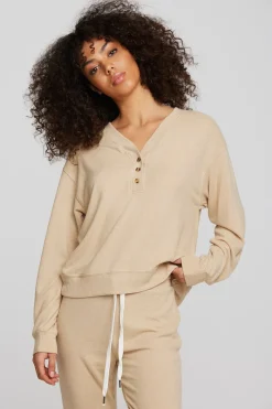 Hot Chaser Brand Recycled Bliss Knit Long Sleeve Henley With Rib
