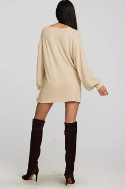 Flash Sale Chaser Brand Recycled Bliss Knit V-neck Tunic With Button Side Seam