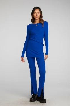 Discount Chaser Brand Recycled Love Rib Long Sleeve Tee With Crossover Styling