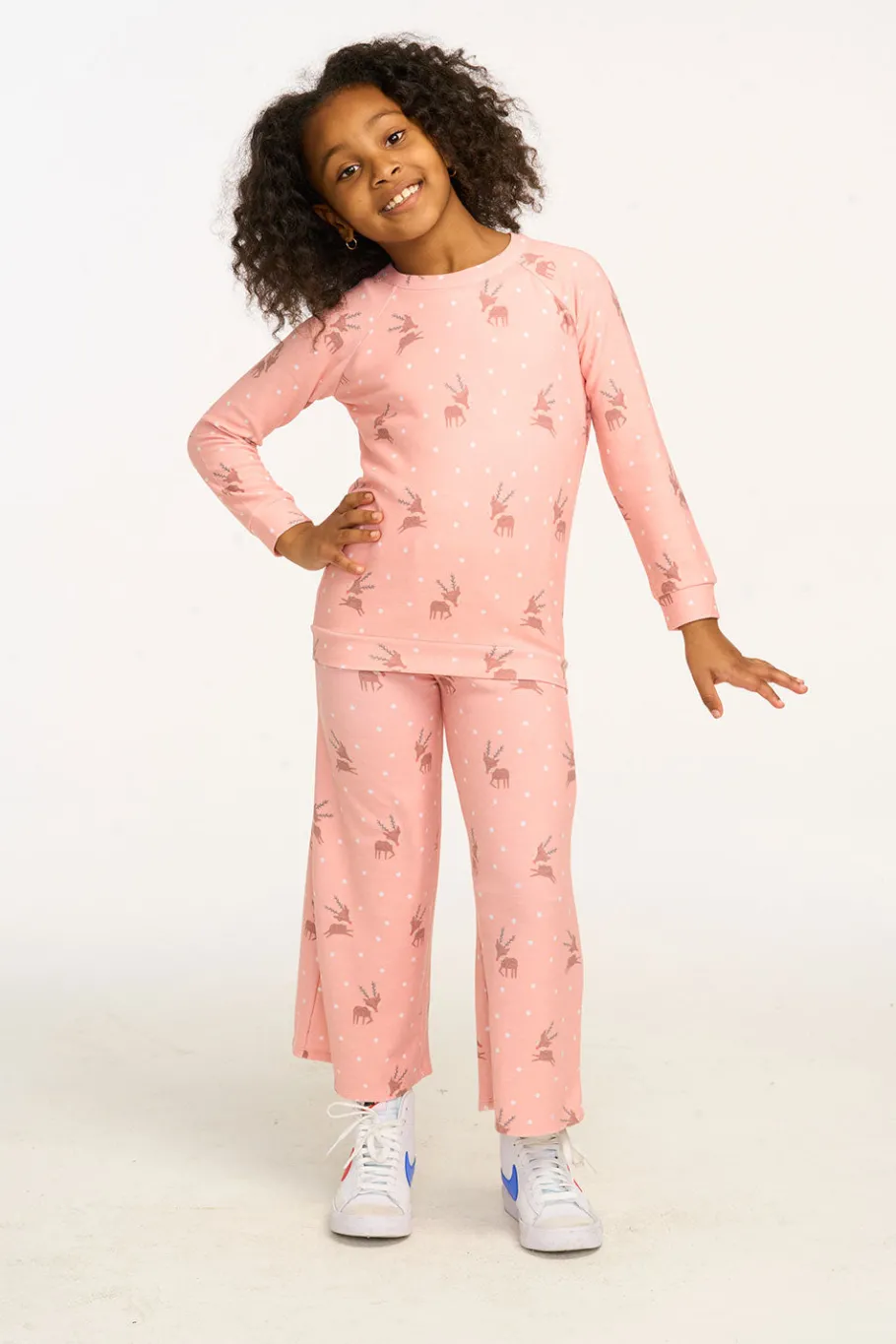Best Sale Chaser Brand Reindeer Snow Wide Leg Pants
