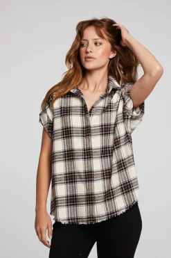 Sale Chaser Brand Rhythm Americana Plaid Button Down