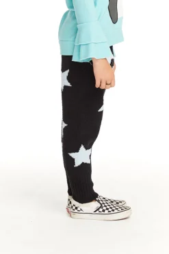 Hot Chaser Brand Ribbed Panel Licorice Star Legging