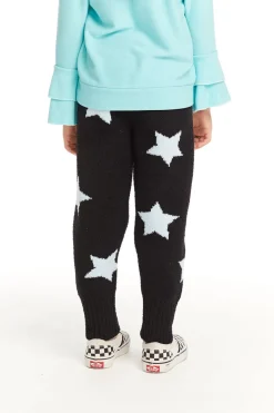 Hot Chaser Brand Ribbed Panel Licorice Star Legging