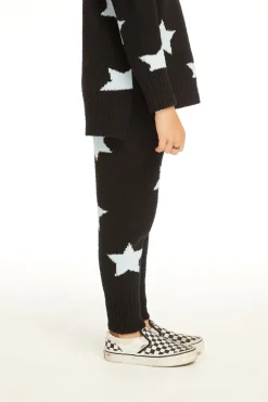 Hot Chaser Brand Ribbed Panel Licorice Star Legging