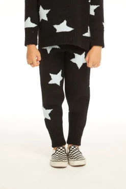 Hot Chaser Brand Ribbed Panel Licorice Star Legging