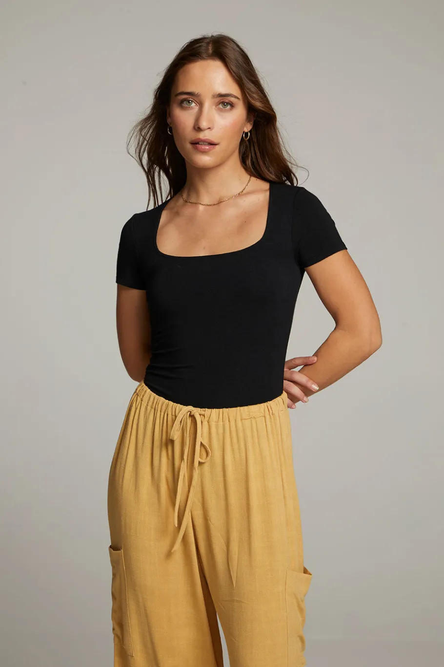 Outlet Chaser Brand River True Black Bodysuit