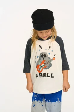 Online Chaser Brand Rock & Roll Baseball Tee