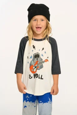 Online Chaser Brand Rock & Roll Baseball Tee