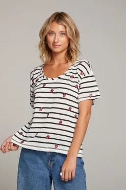 Clearance Chaser Brand Rolling Stones All Over Logo Tee