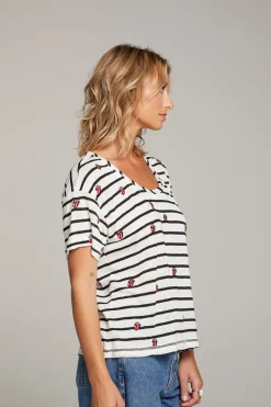 Clearance Chaser Brand Rolling Stones All Over Logo Tee
