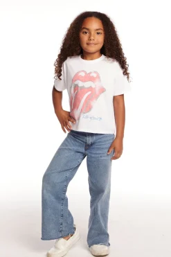 Clearance Chaser Brand Rolling Stones Classic Logo Girls Tee