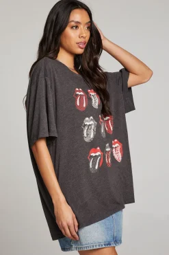 Cheap Chaser Brand Rolling Stones Multi Logo One Size Tee