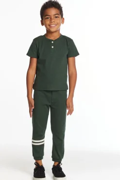 Store Chaser Brand Safari Green Boys Henley