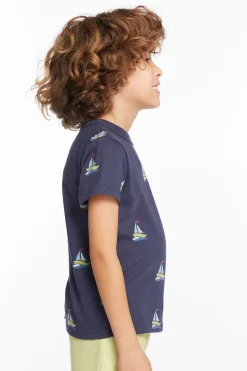 Online Chaser Brand Sailboats Boys Tee