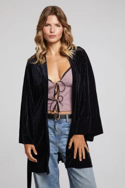 Discount Chaser Brand Salina Check Burnout Kimono