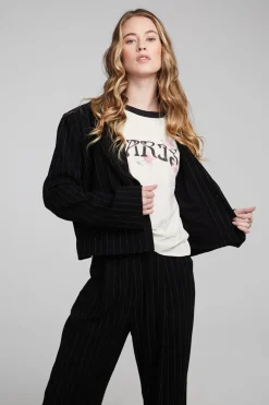 Cheap Chaser Brand Santana Beverly Pinstripe Blazer