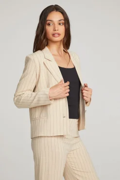 Shop Chaser Brand Santanaa White Pinstripe Blazer